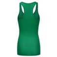 thumbnail image 5 of Women & Plus Solid Ribbed Knit Stretch Workout Racerback Tank Top (4PK: NAVY/RED/PURPLE/KELLY GREEN, Large), 5 of 5