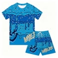 thumbnail image 4 of BOOMNY Children Boys Outfit Sets 2 Peice Ice Cream Graphic Long Sleeve Tshirts Shorts Outfits for Kids Comfy Clothing Set, 4 of 4