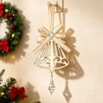thumbnail image 5 of Dalxymotic Christmas Metal Hanging Ornament, Golden Hanging Decor with Bow, Xmas Tree Decoration, Hollow Metal Ornament, Christmas Ornament Decoration for Home, Tree, Mantel, 5 of 7
