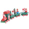 thumbnail image 1 of SKISUNO Chritmas Little Train Ornament 1Pcs Wooden Mini Train 8.3X2.0X2.0In, 1 of 5