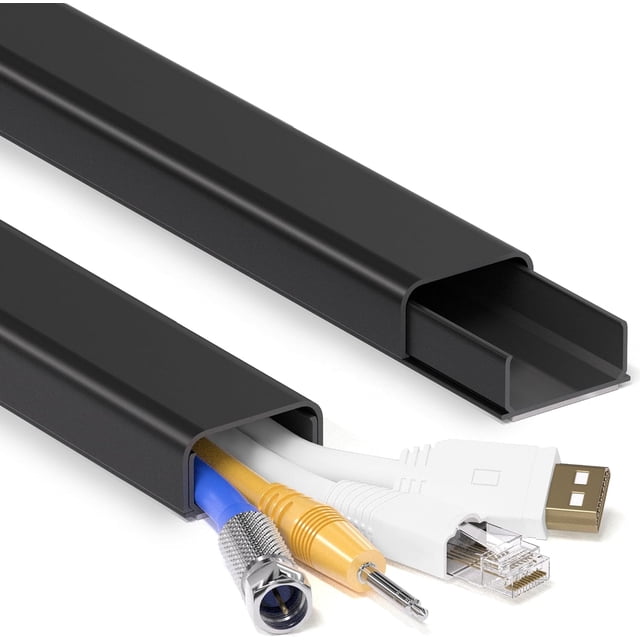 Cord Hider Wall for One Cord in Cord Covers for Wires on Wall Easy Install Cable Cover Wall Cable Raceway Hide Cords Cable Hider Cord Management Wall x Lin W.in H.in