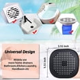thumbnail image 5 of Dinheiro - Juego de 2 colectores de pelo para desagüe de ducha, accesorios de baño, tapa de drenaje de silicona, tapón de pelo con ventosas para ducha, cocina, baño, forma de corazón, 5 of 5