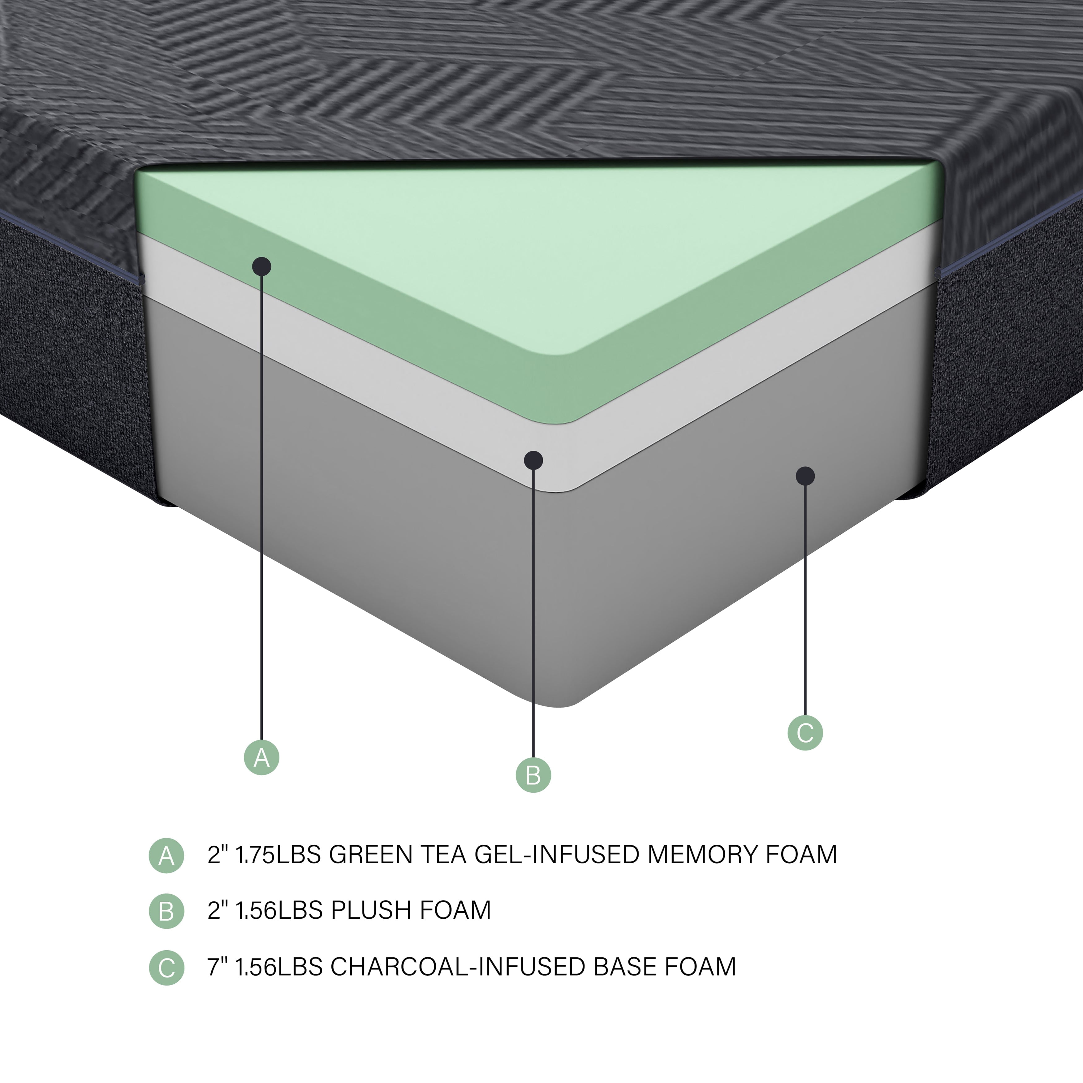 11 in. California King Size Firm Comfort Mattress, Cool Gel Memory Foam Mattress in a Box