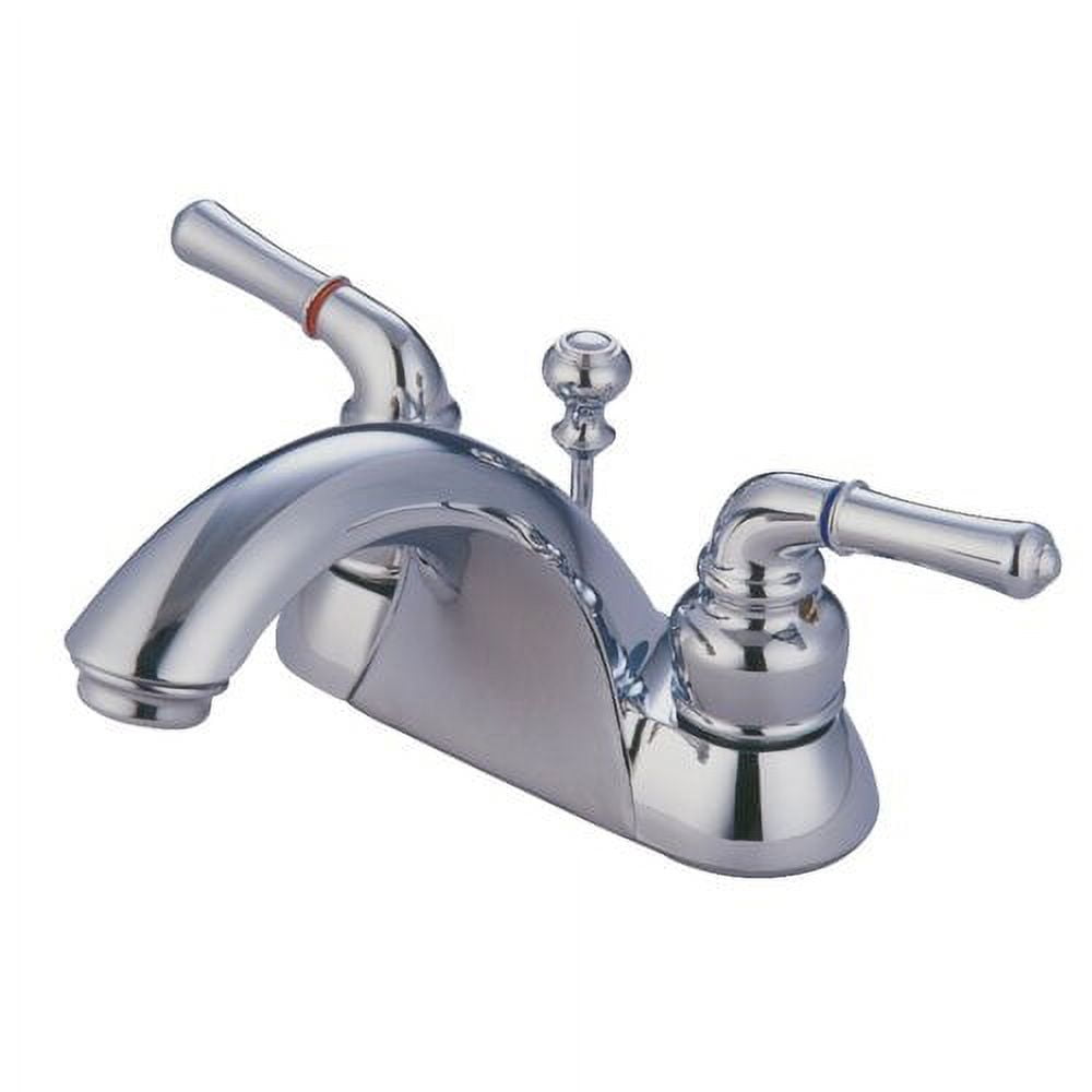Kingston Brass Naples Centerset Bathroom Sink Faucet with Matching Pop-Up Drain