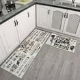thumbnail image 2 of Kitchen Rules Kitchen Rugs Sets of 2, White Wood Vintage Farmhouse Home Kitchen Rugs and Mats, Washable Non Skid Absorbent Microfiber Kitchen Floor Decor Mat 17"x 47"+17"x 30", 2 of 6