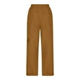 thumbnail image 4 of Women Pants Ladies Casual Pants Coffee Womens Pants Loose Yoga Pants for Women Cargo Pants Women High Waisted Women Summer Pants, 4 of 4