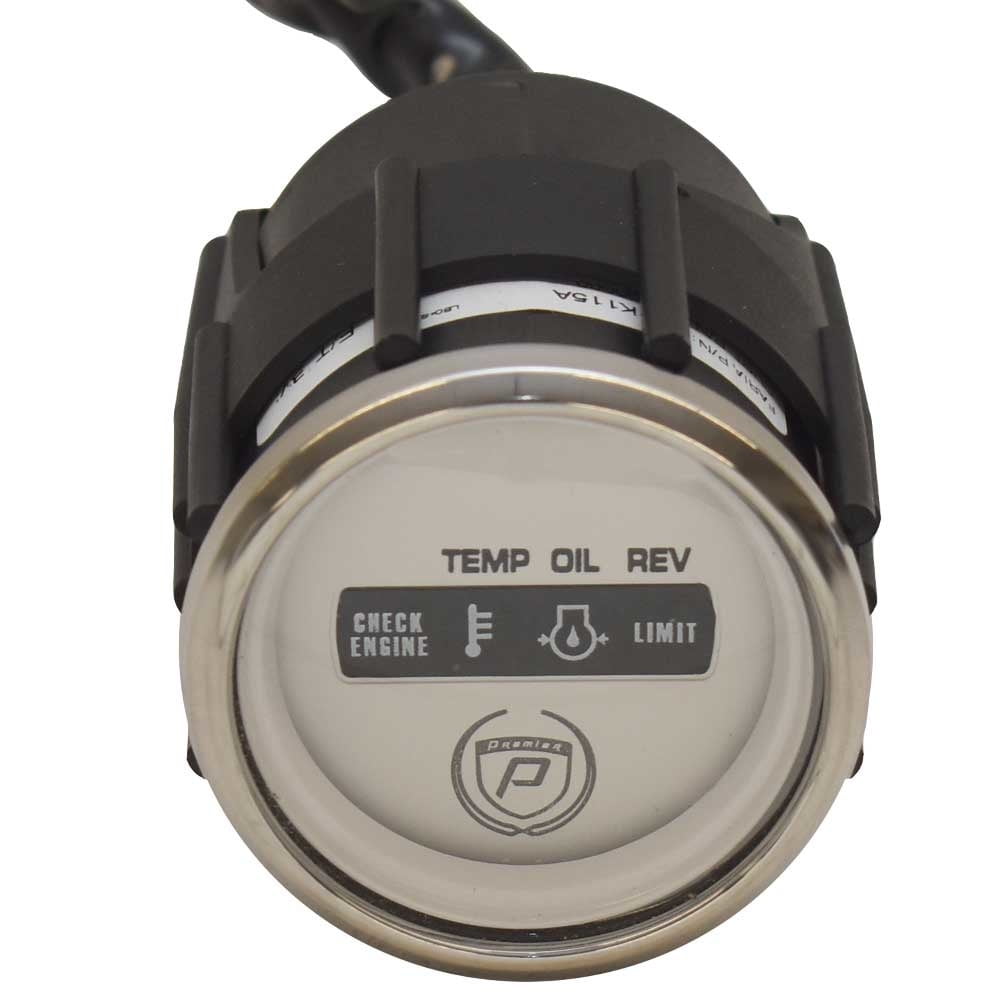 Premier Pontoon Boat Systems Check Gauge GPK115A Faria 2 Inch White