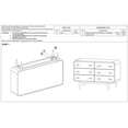 thumbnail image 2 of Pemberley Row Solid Wood Brown Double Dresser Rectangular Durable 47"W x 13"D Unassembled, 2 of 9
