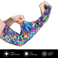 thumbnail image 3 of Bingfone Farmers Gardening Sleeves Sun Protection Arm Cooling Sleeves For Women Men With Thumb Hole - Colorful Tie Dye Stained Glass 2, 3 of 8