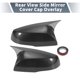 thumbnail image 2 of Cubierta de espejo retrovisor lateral para conductor y pasajero de Unique Bargains para Toyota RAV4, par de fibra de carbono negra, 2 of 7