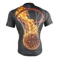 thumbnail image 4 of joogoo A Basketball Fire Pattern Men's Cycling Jerseys Mountain Bike Short Sleeve Tops S, 4 of 7