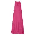 thumbnail image 5 of hotojiny Maxi Dresses for Women 2025 Summer Sleeveless Halter Neck Tiered Dress Flowy Tie up Ruffle Hem Beach Vaction Boho Dresses, 5 of 7