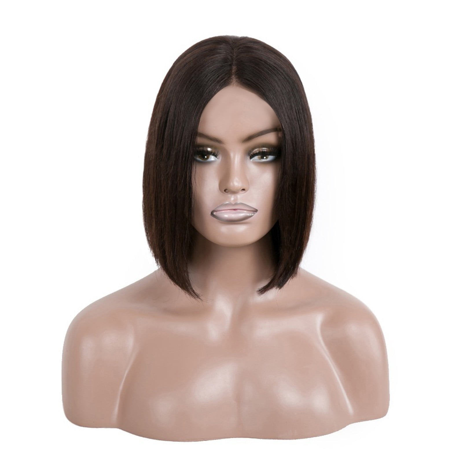 UTOURS Human Hair Wigs For Women Black Color Natural Lace Hair Brazilian Black Short Straight Hair Natural Vertical Wig High
