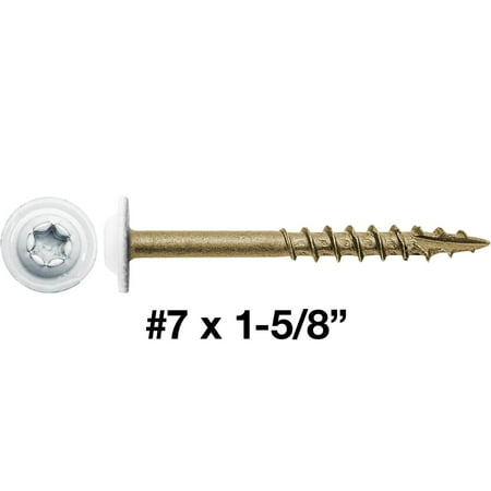 

Jake Sales #7 x 1-5/8” Round Head Cab Screw ~3000 Screws - Torx/Star - White Head - ACQ Compatible - 17 Pounds