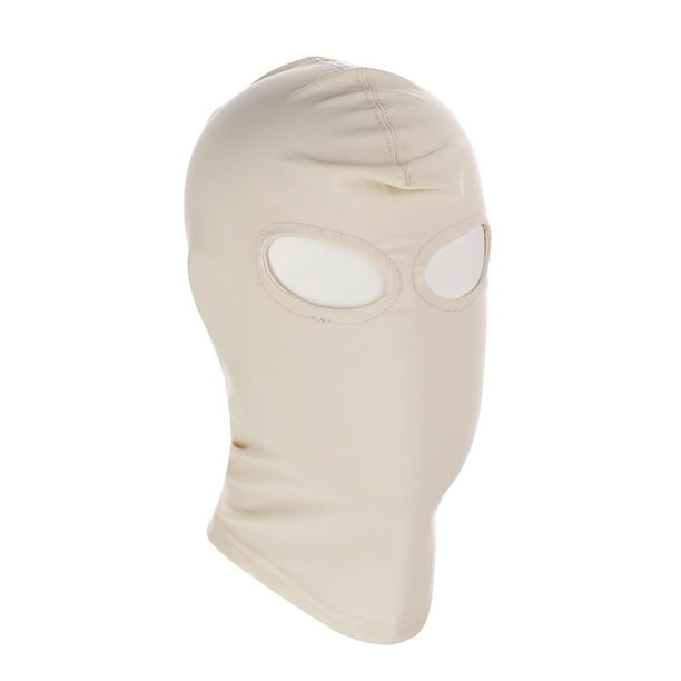 Produits pour adultes Cagoule en tissu élastique Masque de cosplay pour la  bouche et les yeux Cadeau d'Halloween Cagoule sexy (yeux noirs exposés-L) 