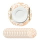 thumbnail image 1 of 16Pcs Manteles Redondos Desechables Rosa Dorado, 13" Decoraciones de Mesa con Brillos Metálicos, 1 of 6