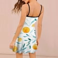 thumbnail image 2 of Watercolor Oranges Leafy Pattern Background Slip Dress Dress Summer Elegant Women's Dress Women's Clothing, 2 of 6