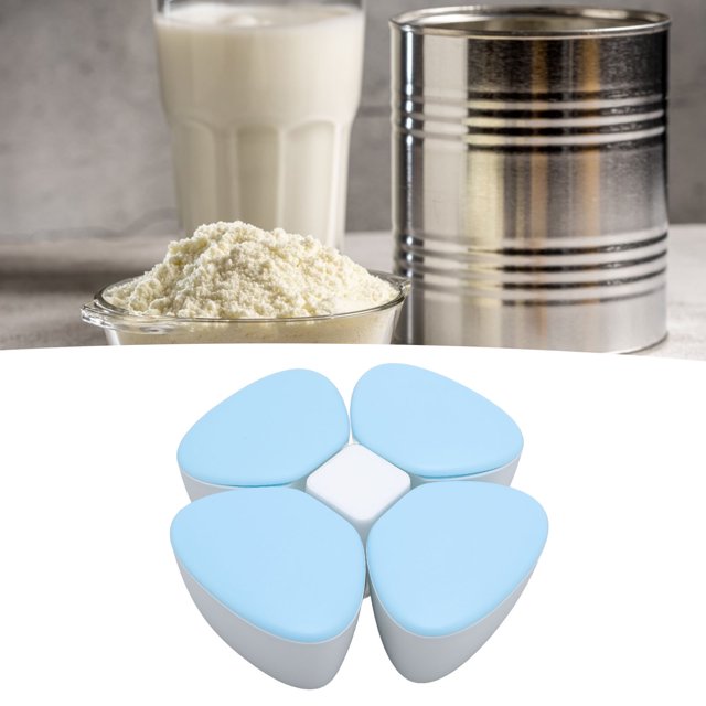 Dispensador de Leche en Polvo para Bebés, 4 Compariaciones de 180 ml Contenedor de Fórmula Portátil Con Compartimentos Divididos para la Alimentación para Almacenar Fórmula
