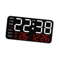 thumbnail image 4 of Reloj despertador Digital, relojes eléctricos, atenuador de 12/24H, reloj de pared versátil, Reloj de escritorio Digital LED para dormitorio, oficina, con luz roja., 4 of 8