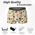 thumbnail image 2 of Men's Boxer Briefs, Chocolate Cake Ice Cream Print Soft Comfy Mens Underwear Boxer Briefs Breathable With Widen Waist, 2 of 7