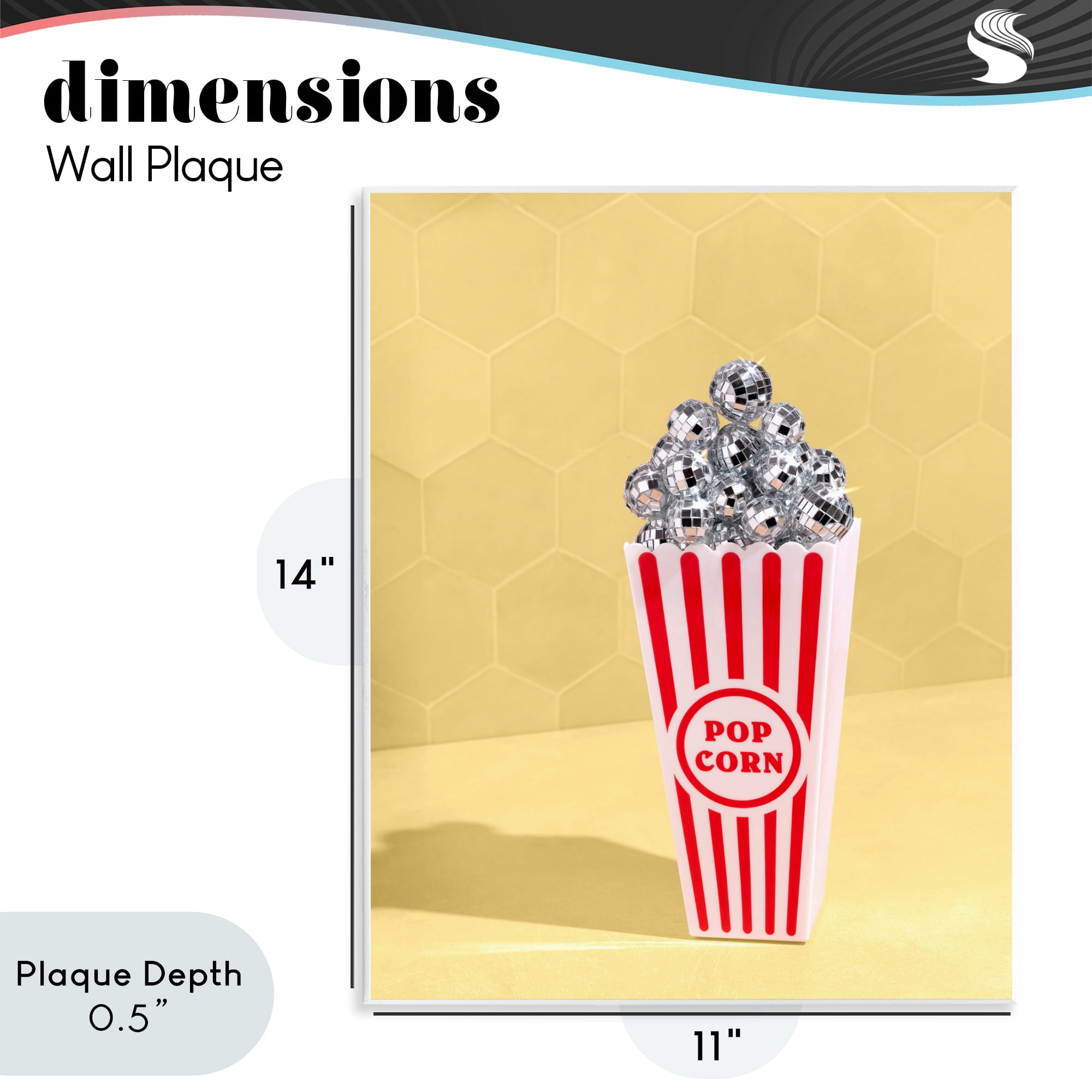 Stupell Industries Disco Filled Popcorn Wall Plaque Art, design by LISH Creative
