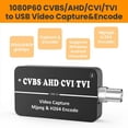 thumbnail image 2 of LCC261 1080P CVBS TO USB Video Capture Card 264 and MJPEG Two Streamer Encoder AHD CVI TVI TO USB UVC Capture,1 * Video Capture,Black, 2 of 8