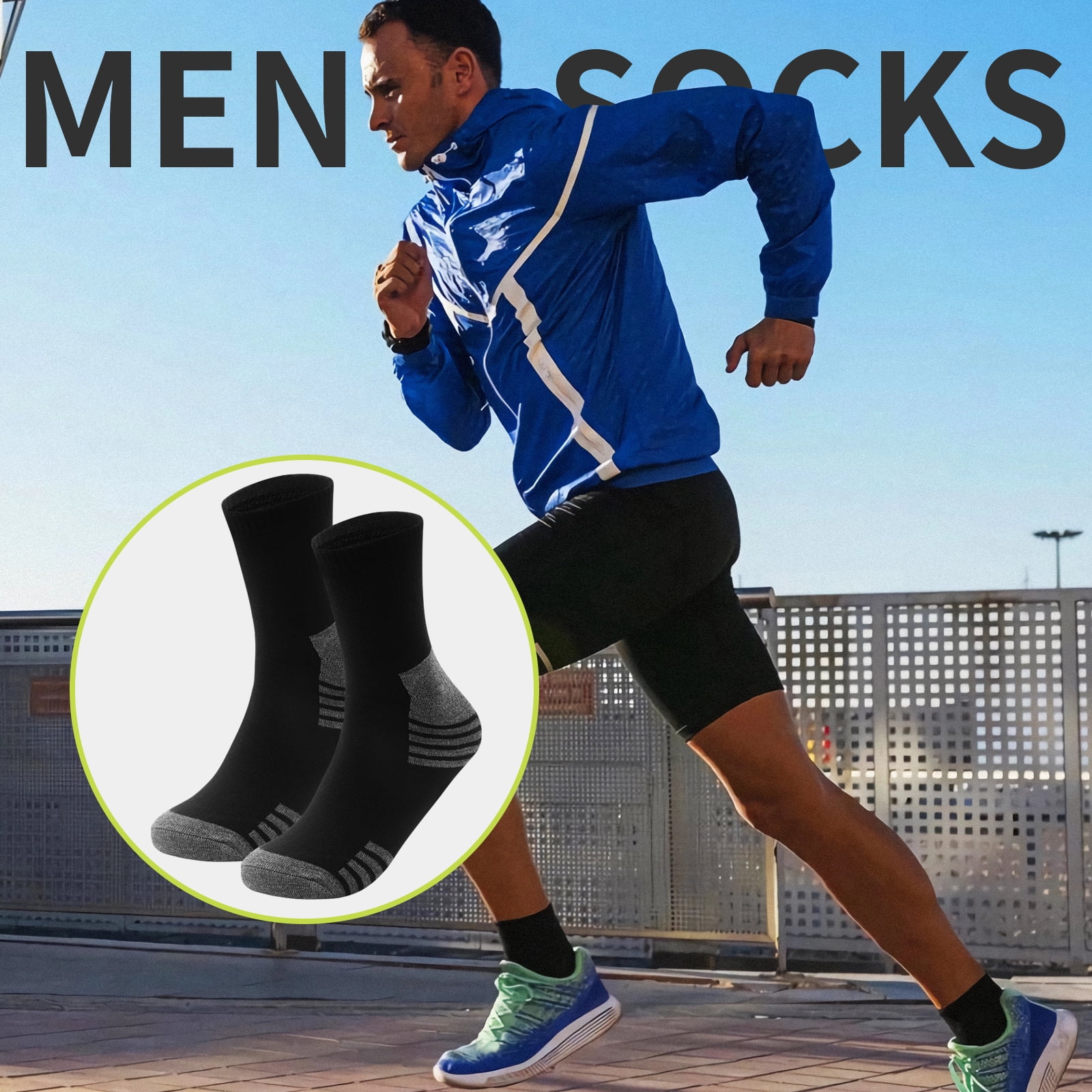 Usavemo 20 Pairs Mens Plus Size Socks Casual Socks Athletic Ankle Socks for Men Size 13-15