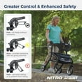 thumbnail image 3 of Drive Medical Nitro Sprint Rollator Rolling Walker, Hemi Height, Black, 3 of 8
