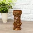 thumbnail image 2 of Tiki Polynesian Face Natural Brown 0.75 Liter Glossy Ceramic Stoneware Mug, 2 of 3