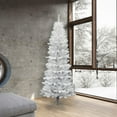 thumbnail image 2 of Vickerman 5.5' White Salem Pencil Pine Artificial Christmas Tree, Unlit, PVC, 2 of 11