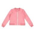 thumbnail image 4 of Mgmyaa Girls Bomber Jacket No-Hood Zip Up Jacket Long Sleeve Pockets Warm Coat for 5-14 Years, 4 of 6