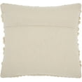 thumbnail image 2 of Mina Victory Life Styles Square Cotton Woven Stripes Throw Pillow in Beige, 2 of 2