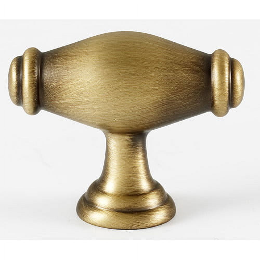 Alno A626-BRZ Charlies 1-3/4" Solid Brass "T" Bar Football Cabinet Knob / Drawer Knob -