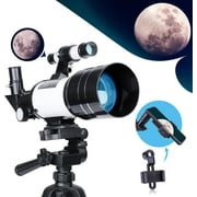 QUNSE 70mm Telescopes for Kids Adults Beginners, 40X-150X Potable Telescope with Adjustable Tripod,Mobile Phone Adapter