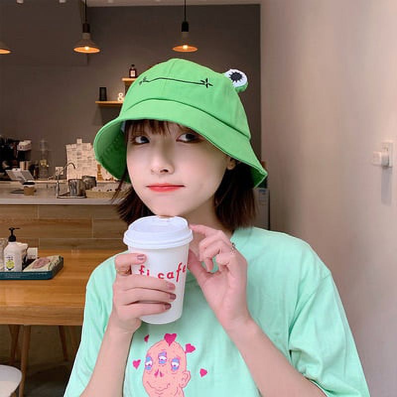 PIKADINGNIS New Frog Bucket Hat for Child Summer Autumn Plain Kids Panama  Outdoor Hiking Beach Fishing Sunscreen Girls Bob Caps Gift 