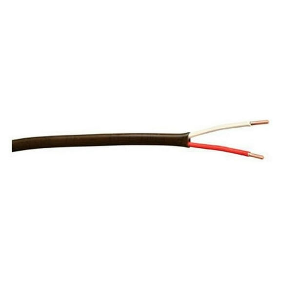 Cable 553026607 Thermostat Wire; CL2 Solid Bare Copper; 18/2; 500-Foot; brown