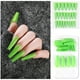 thumbnail image 1 of Uñas postizas a presión, regalo para mujer, 24 uñas postizas largas de cobertura completa, puntas de ataúd, manicura artística de bailarina, pegatinas para uñas., 1 of 2