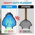 thumbnail image 3 of Heavy Duty Toilet Plunger with Holder - Extra Large Diameter & Enhanced Cavity Design for Powerful Clog Removal, Odorless Toilet Plunger for Bathroom Accessories & Cleaning Supplies, White, 3 of 4