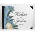 thumbnail image 2 of Darling Souvenir White Floral & Leaves Printed Wedding Guest Book Hardbound Cover Sign In Book Registry Scrapbook-7 x 9 Inches, 2 of 4
