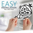 thumbnail image 6 of Mi Alma Floral Black White Tile Stickers - Removable Vinyl 4x4, 24 pcs, 6 of 10