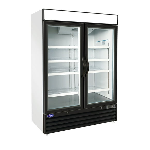 Valpro VP2F-48HC 54" Two Section Display Freezer w/ Swing Doors - Bottom Mount Compressor, White, 115v