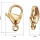 thumbnail image 4 of 10 broches de langosta de acero inoxidable 304, broches de gatillo tipo loro, conectores chapados en oro de 18 quilates., 4 of 4