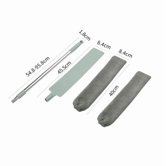 Flat Duster, Retractable Flat Duster for Home,Retractable Gap Dust Cleaning Artifact, Extendable Microfiber Duster with Bendable & Removable Head, Reusable Washable Dusting Wand for Home,Ceiling