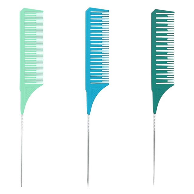 3pcs Hair Comb Pointed Tail Comb Hairdressing Comb Hair Styling Tool Professional for Salon Barber Shop Home Use