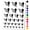 Black, variant on Boxer Boxing Fun Text Water Resistant Temporary Tattoo Set Fake Body Art Collection - Yellow