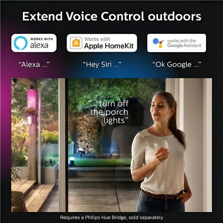 Philips - Hue White and Color Ambiance Lily Outdoor Spot Light Extension Kit - Multicolor
