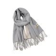 thumbnail image 2 of Bufanda para mujer, chal de señora con tacto de cachemira, bufanda de cachemira de imitación de moda, chal de pashmina para bodas, eventos nocturnos Gris claro, 2 of 8