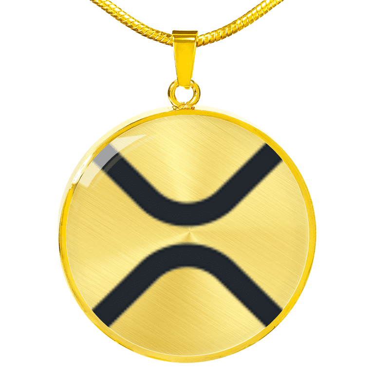 Ripple (XRP) Circle Necklace Stainless Steel or 18k Gold 18-22 Ripple (XRP) Circle Necklace Stainless Steel or 18k Gold 18-22