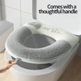 Dvruxg 1 Piece Thicker Bathroom Soft Toilet Seat Cover Pad with Handle