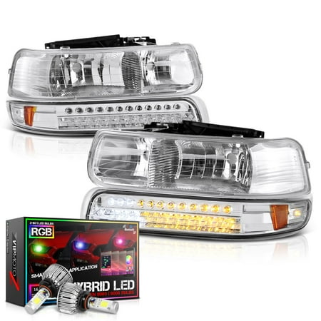 - VIPMOTOZ For 1999-2002 Chevy Silverado 1500 2500 3500 Headlights